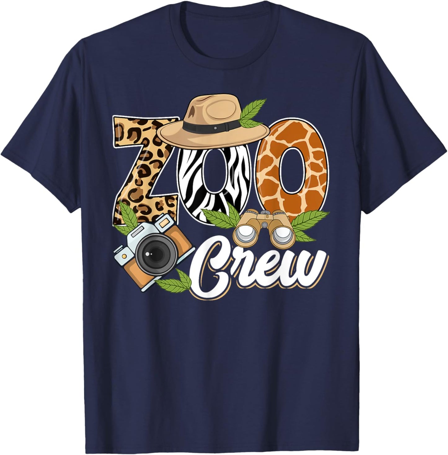 Zoo Crew Safari Animals Wildlife Animal Wild Field Trip T-Shirt - T-Shirt | Navy