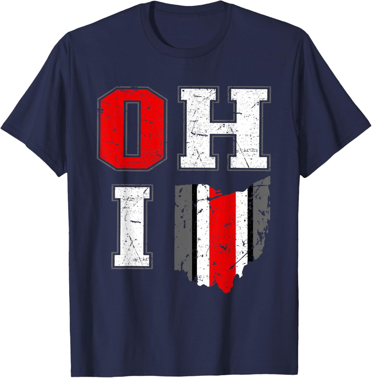 Vintage OHIO state of Ohio Map Women Men T-Shirt - T-Shirt | Navy