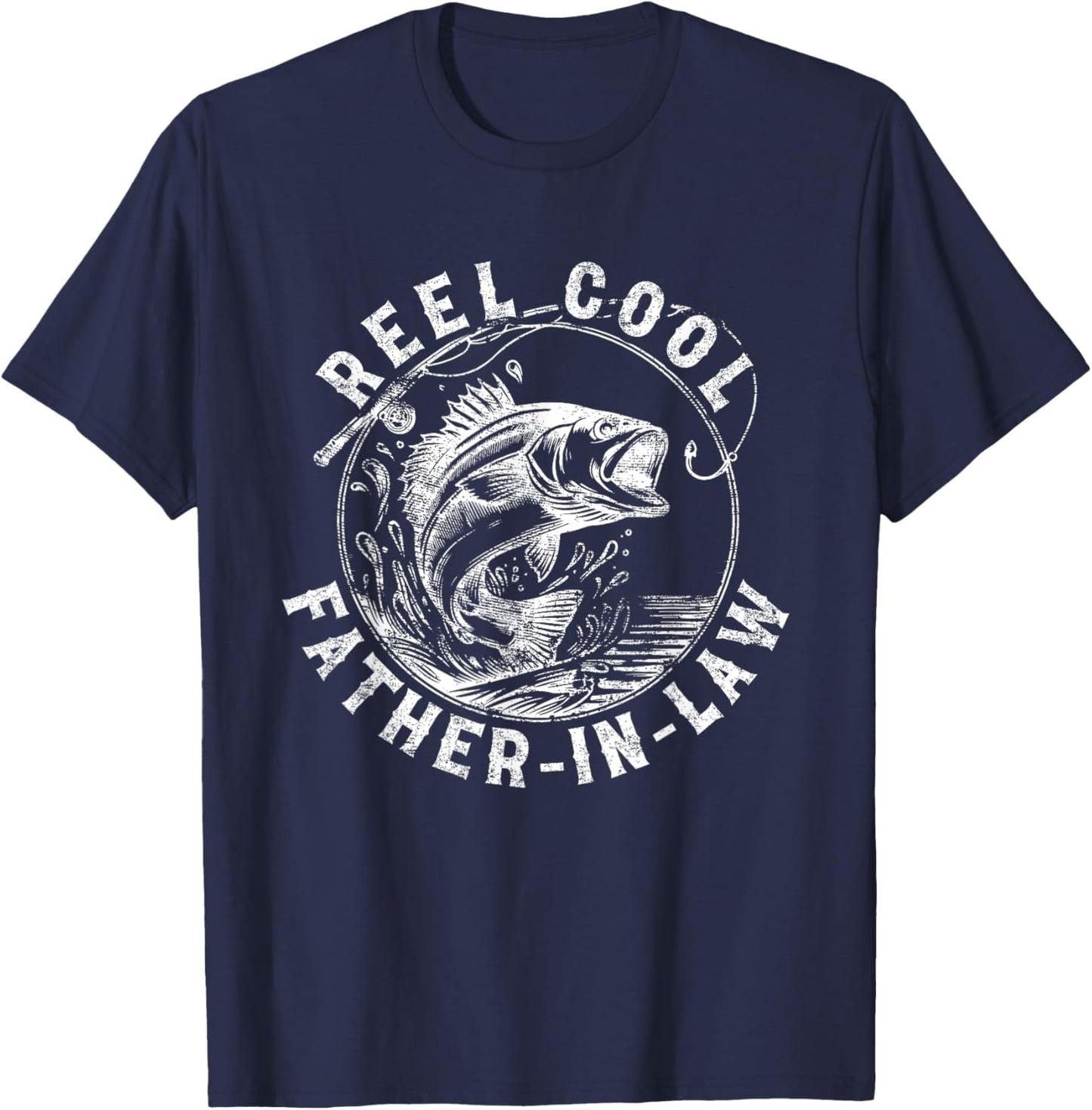 Reel Cool Father In Law - Funny Fishing Co. T-Shirt - T-Shirt | Navy