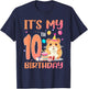 It's My 10th Birthday Cute Hamster 10 Year Old Kids T-Shirt - T-Shirt | Navy