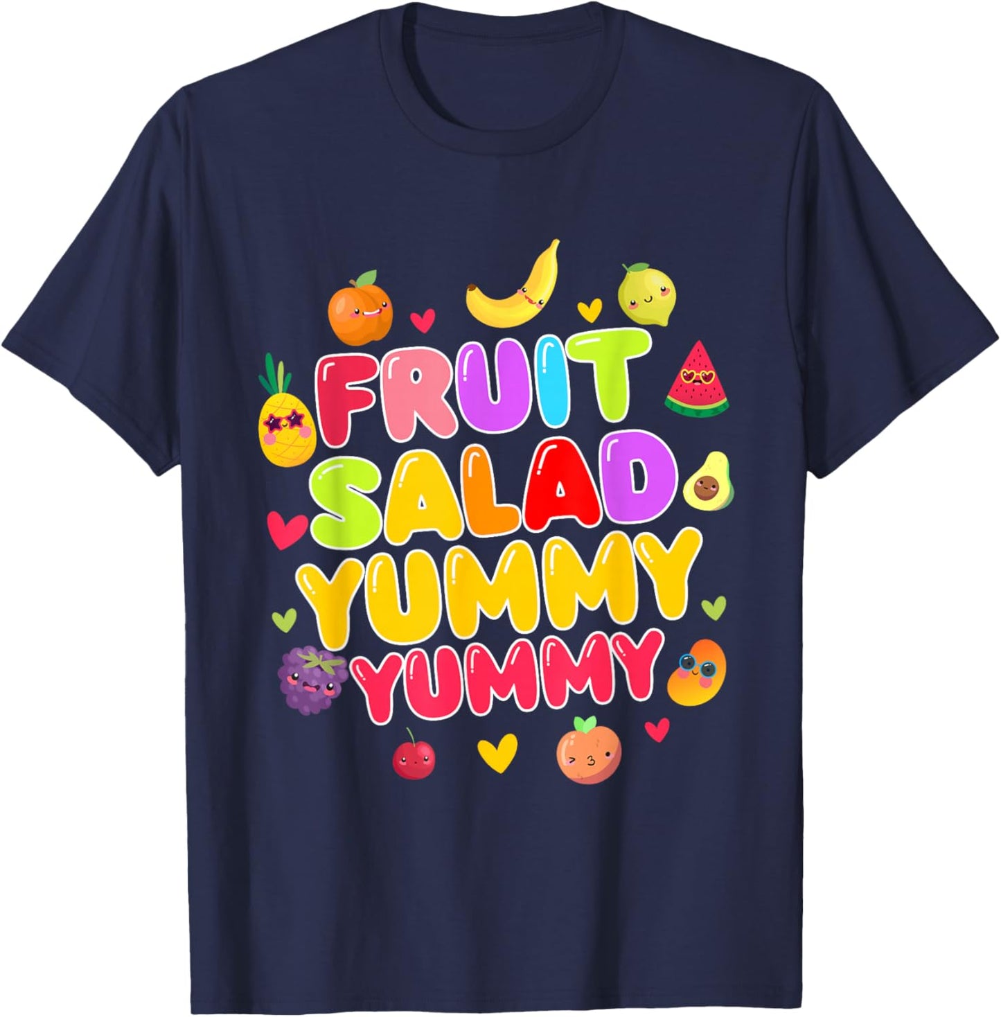 Fruit Salad Yummy Yummy Fruit Salad Theme Party T-Shirt - T-Shirt | Navy