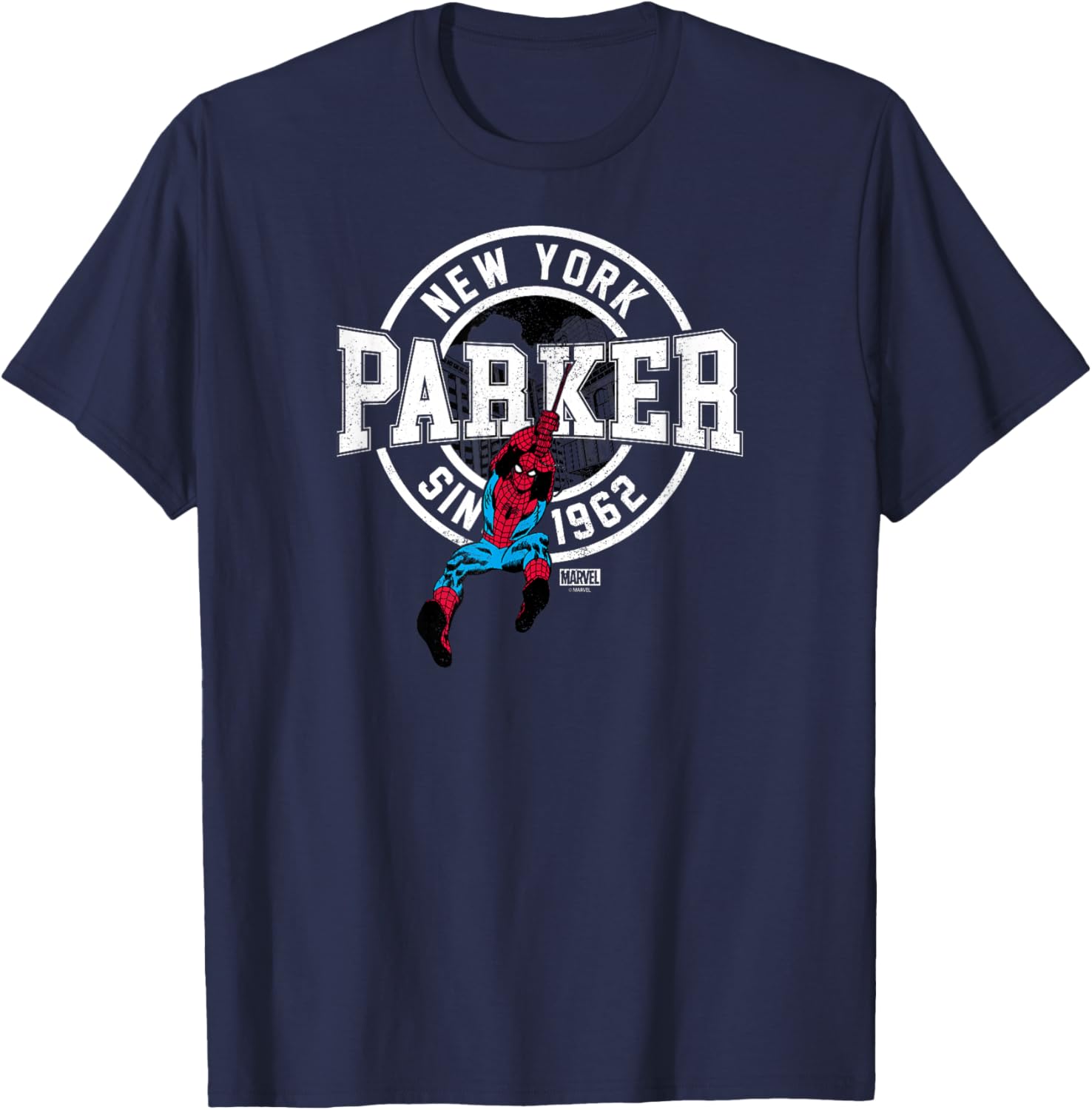 Spider-Man - Peter Parker Collegiate T-Shirt - T-Shirt | Navy