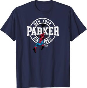 Spider-Man - Peter Parker Collegiate T-Shirt - T-Shirt | Navy