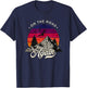 On The Road Again - Vintage Wilderness Adventure Design T-Shirt - T-Shirt | Navy