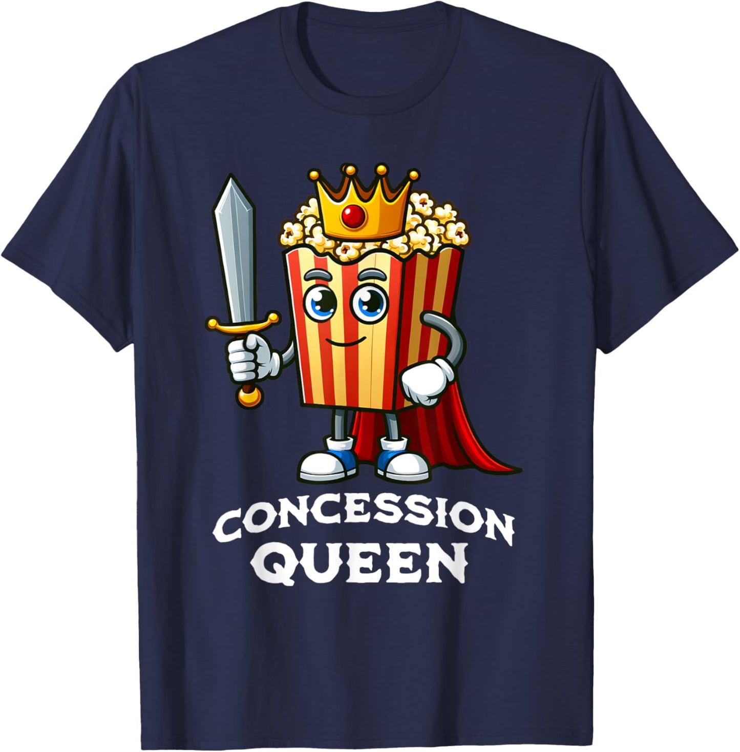 Concession Movie Queen Funny Movie Lovers Saying T-Shirt - T-Shirt | Navy