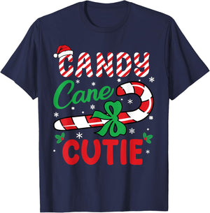 Candy Cane Cutie Funny Christmas Holiday Boys Toddlers Kids T-Shirt - T-Shirt | Navy