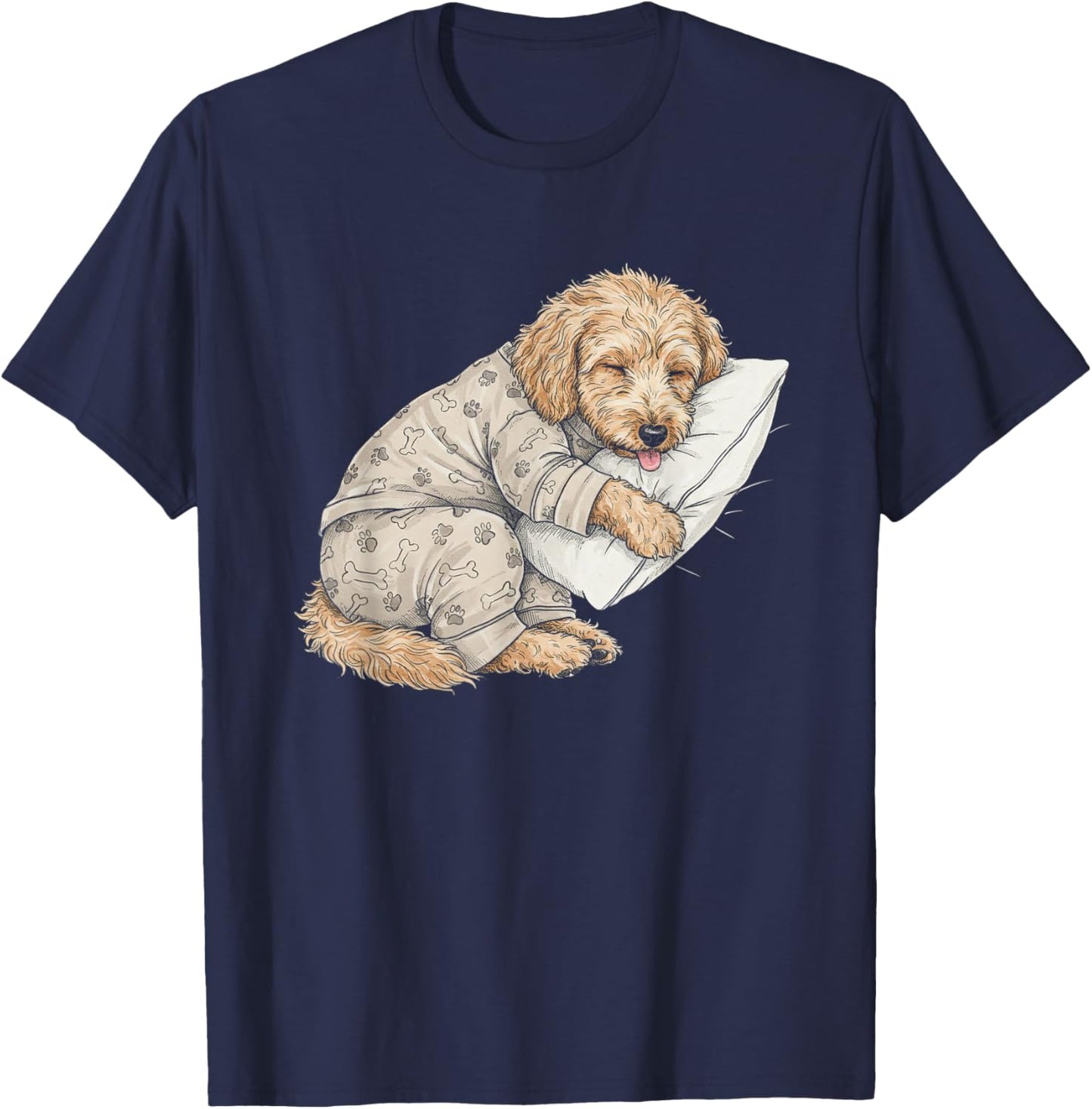 Funny Goldendoodle Pajama Kids Boys Girls T-Shirt - T-Shirt | Navy