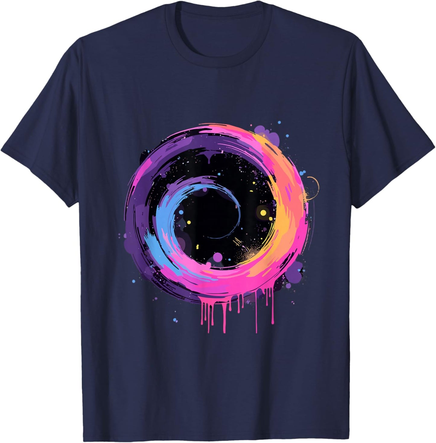 Cosmic Graffiti Galaxy Swirl T-Shirt - T-Shirt | Navy