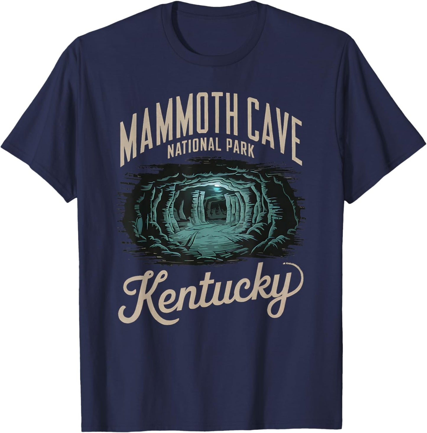Explore Magnificent Mammoth Cave National Park Kentucky T-Shirt - T-Shirt | Navy