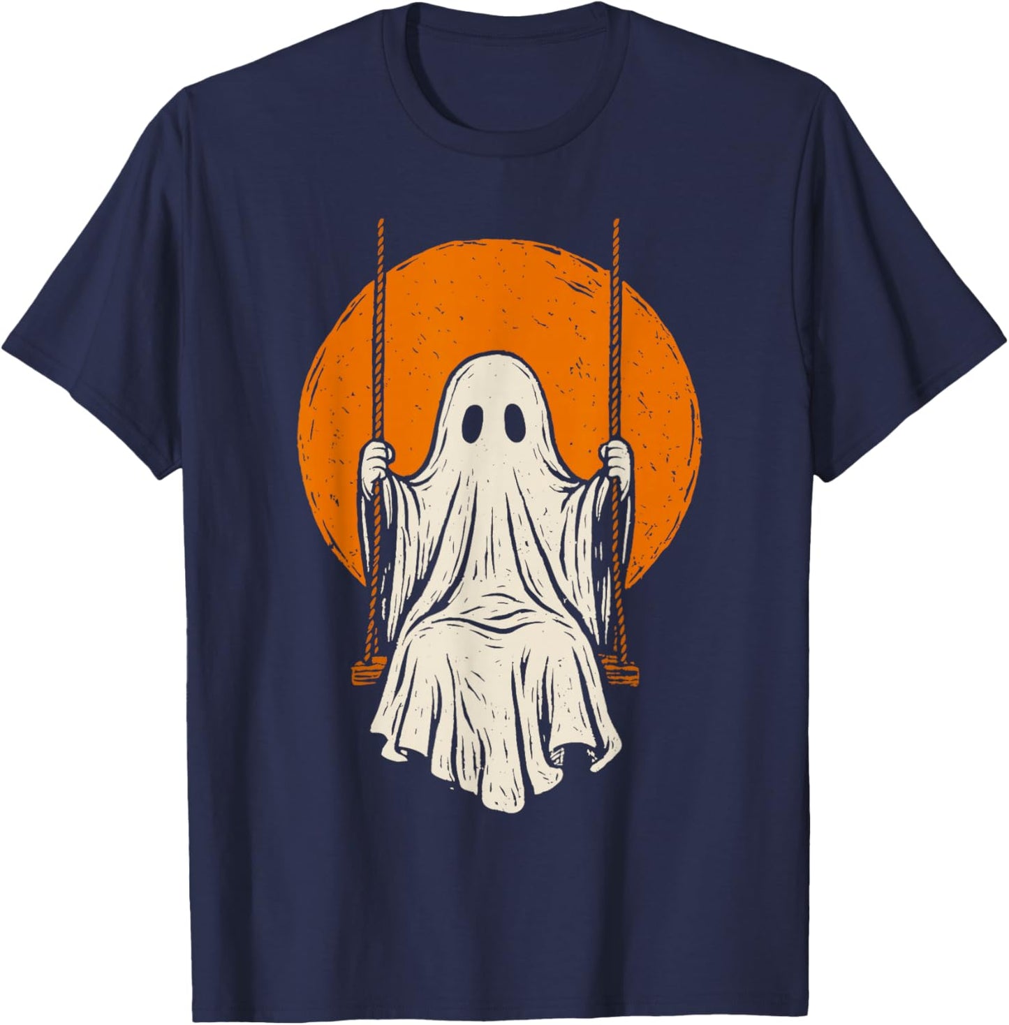 Retro Vintage Ghost Swing Halloween Costume Men Women Kids T-Shirt - T-Shirt | Navy