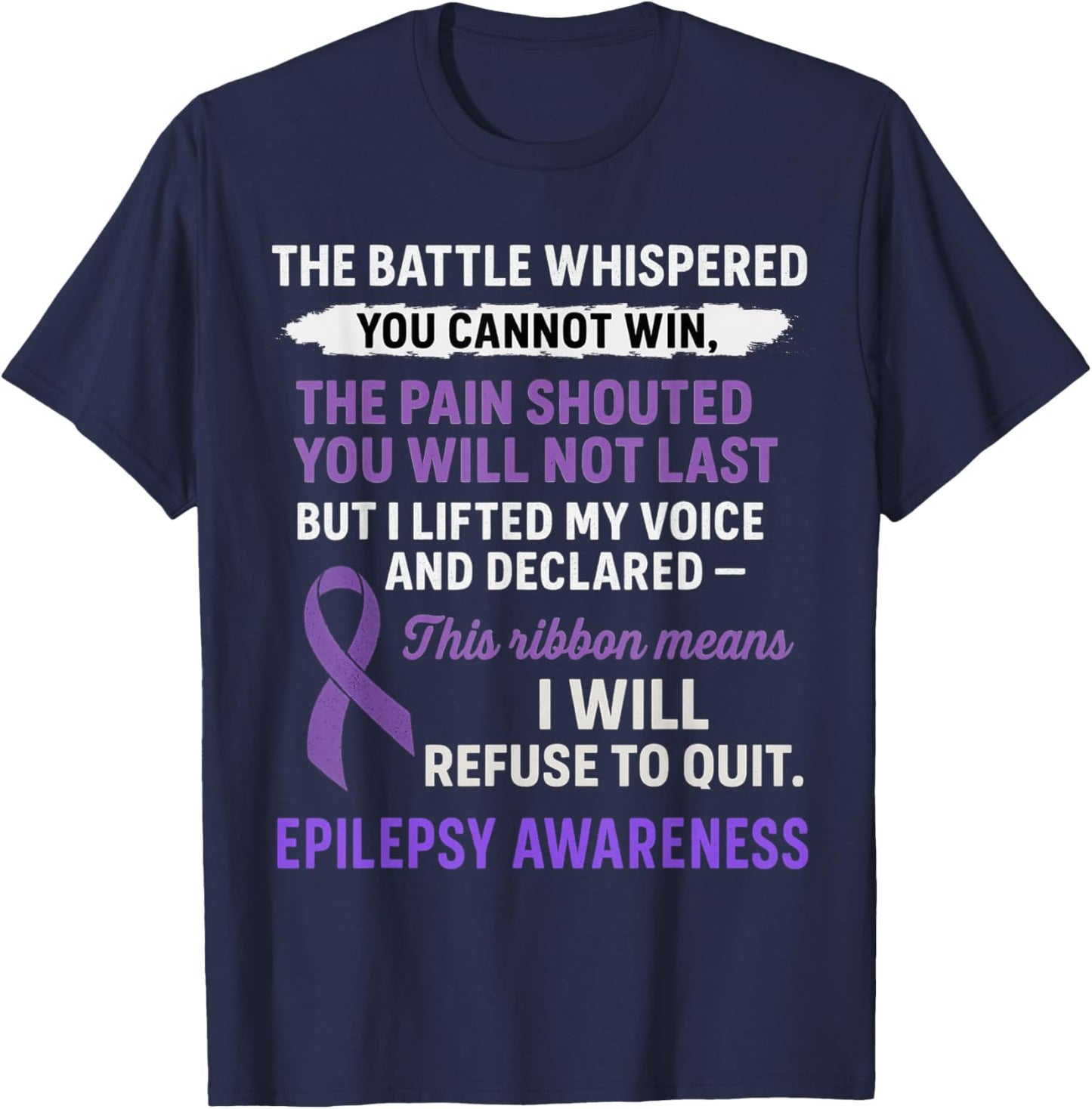 Vintage Epilepsy Awareness T-Shirt - T-Shirt | Navy