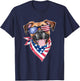 Boxer Dog American Flag 4th of July For Dog Lovers Men Women T-Shirt - T-Shirt | Navy
