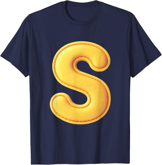 Letter S Funny Chipmunk Group Matching Thanksgiving Costume T-Shirt - T-Shirt | Navy