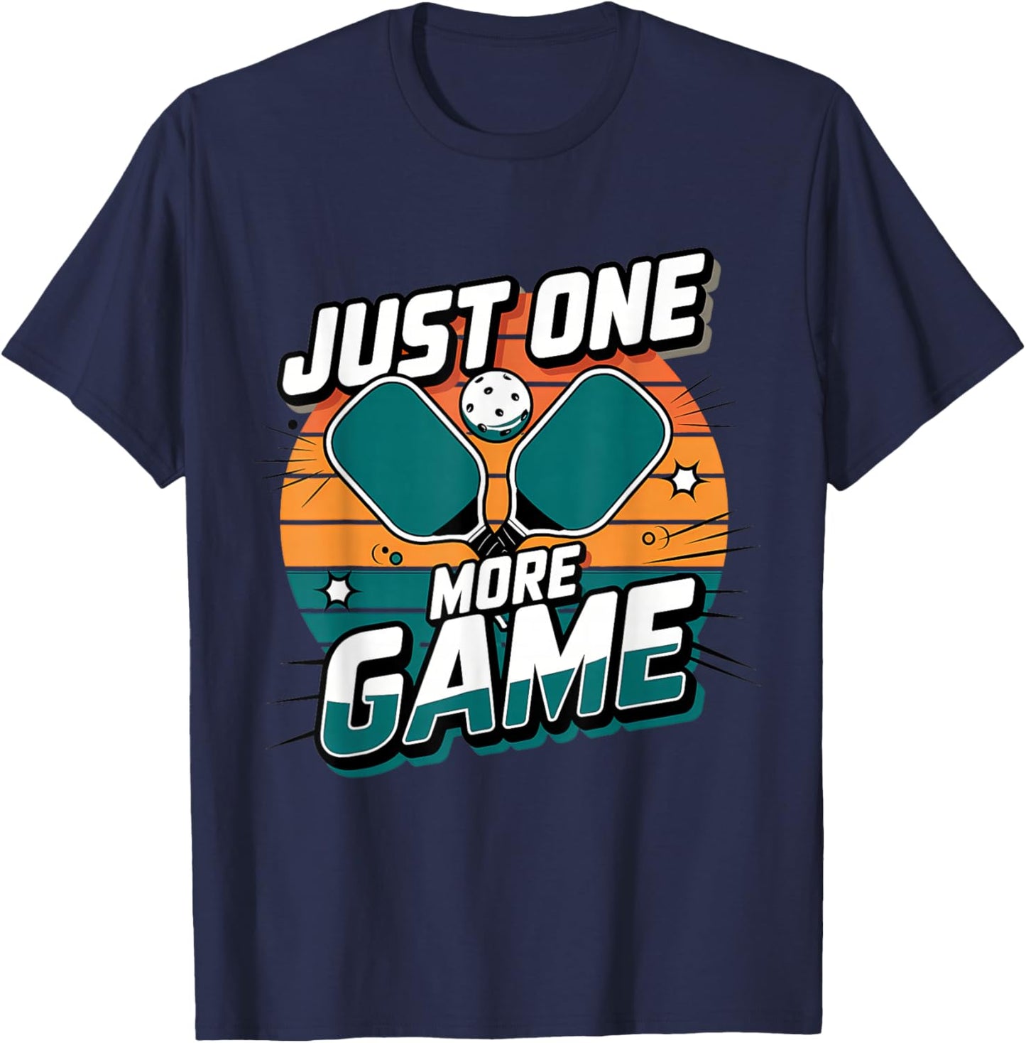 Pickleball Shirt Just One More Game Pickleball T-Shirt - T-Shirt | Navy