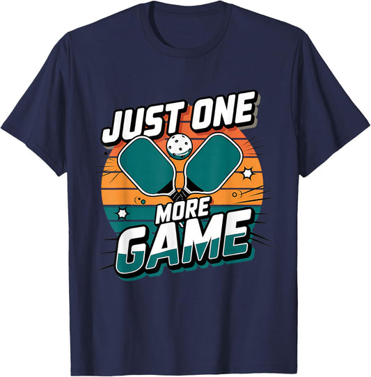 Pickleball Shirt Just One More Game Pickleball T-Shirt - T-Shirt | Navy