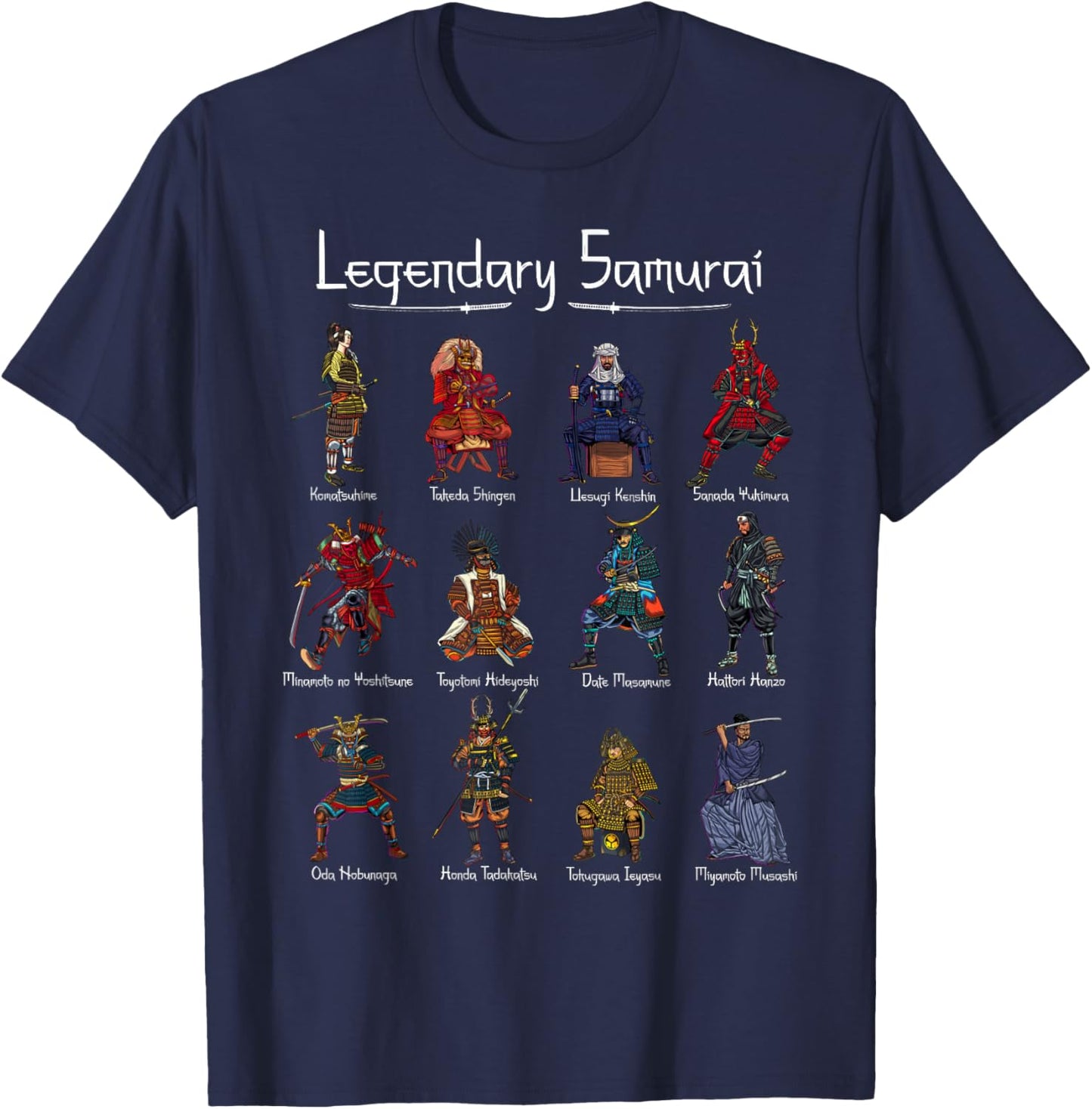 Japanese Martial Arts - Legendary Samurai T-Shirt - T-Shirt | Navy