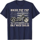 Biker Pop Pop Like A Normal Pop Pop Only Much Cooler T-Shirt - T-Shirt | Navy