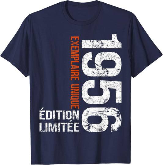 Vintage 1956 Gift 70 Years Man Birthday Humour T-Shirt - T-Shirt | Navy