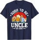 Soon To Be Uncle 2025 Retro Pregnancy Announcement Dad T-Shirt - T-Shirt | Navy
