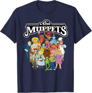 Disney The Muppets Stars of the Muppet Show Character Group T-Shirt - T-Shirt | Navy