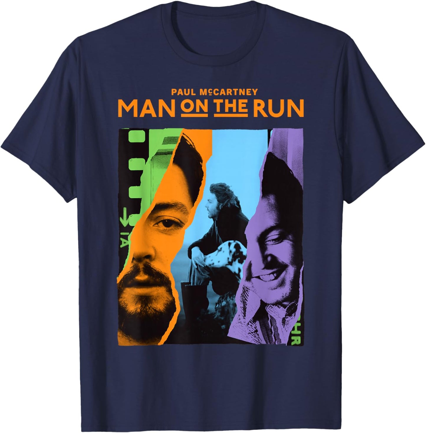 Official Paul McCartney Man on The Run T-Shirt - T-Shirt | Navy