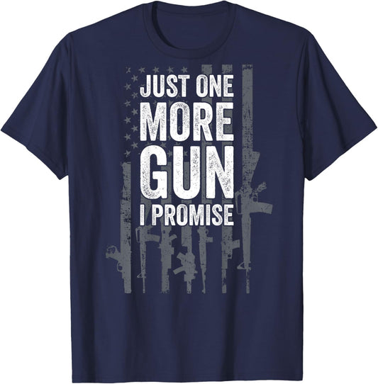 Just One More I Promise Funny Dad Joke - ON Back T-Shirt - T-Shirt | Navy