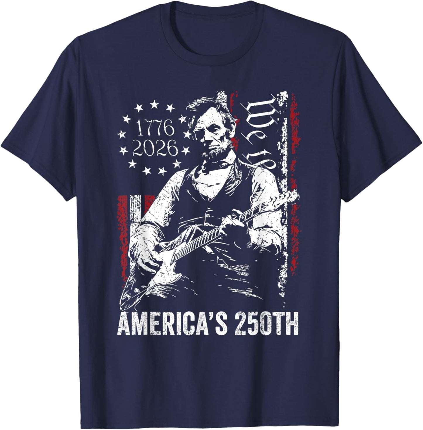 250 Years American 250th Anniversary USA Patriotic 4th July T-Shirt - T-Shirt | Navy