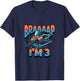 Kids Snowmobile Braaaap I'm 3 Year Old 3rd Birthday Boy T-Shirt - T-Shirt | Navy