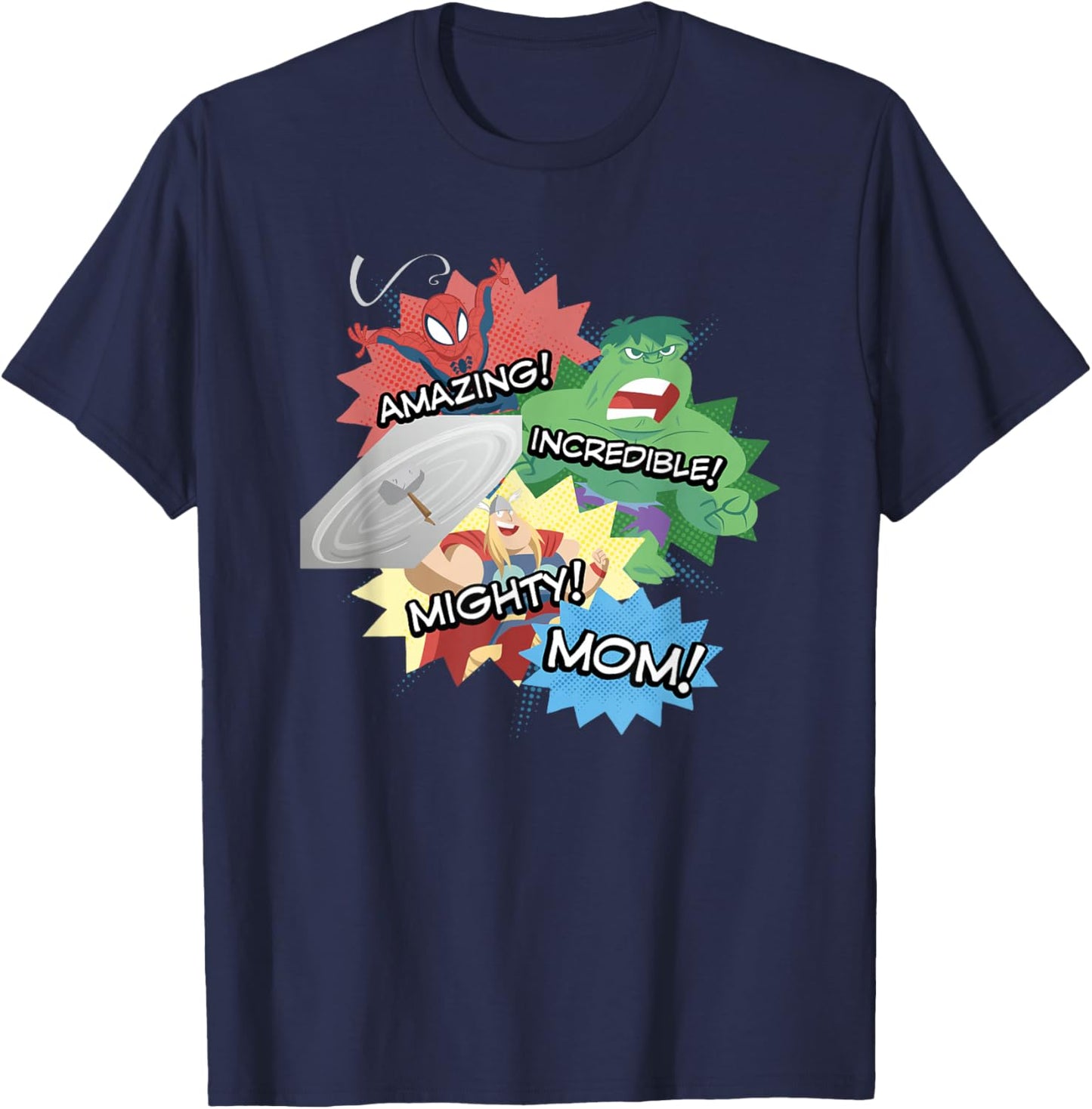 Marvel Comics Avengers Mother's Day Amazing Incredible Mom T-Shirt - T-Shirt | Navy