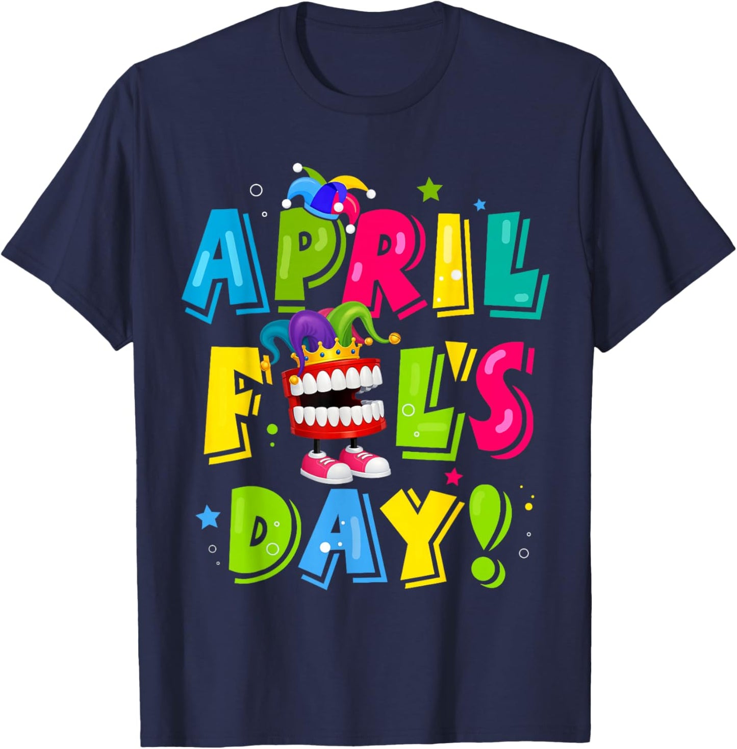 Happy April Fool's Day 1st April Fools Day 2026 Joke Funny T-Shirt - T-Shirt | Navy
