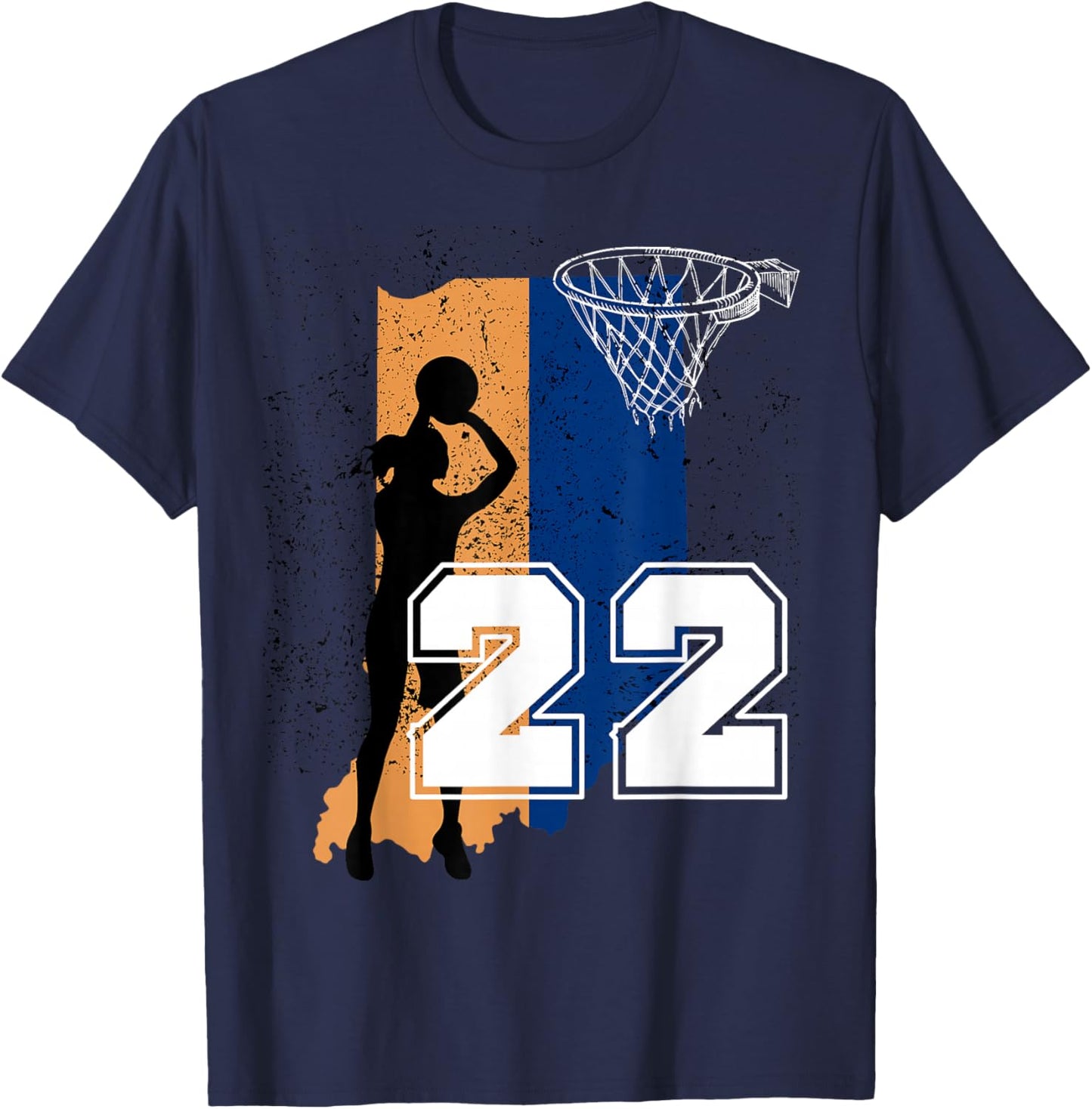 Basketball No 22 Women Basketball Jersey T-Shirt - T-Shirt | Navy
