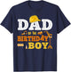 Dad Mom Of The Birthday Boy Kid Construction Matching Family T-Shirt - T-Shirt | Navy