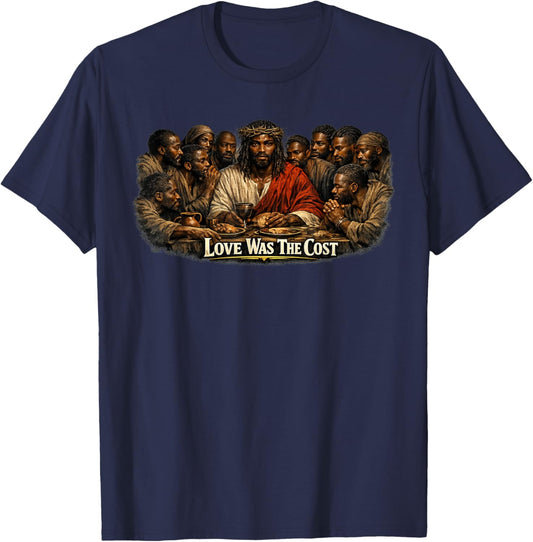 Black Jesus, Last Supper, Jesus T-Shirt - T-Shirt | Navy