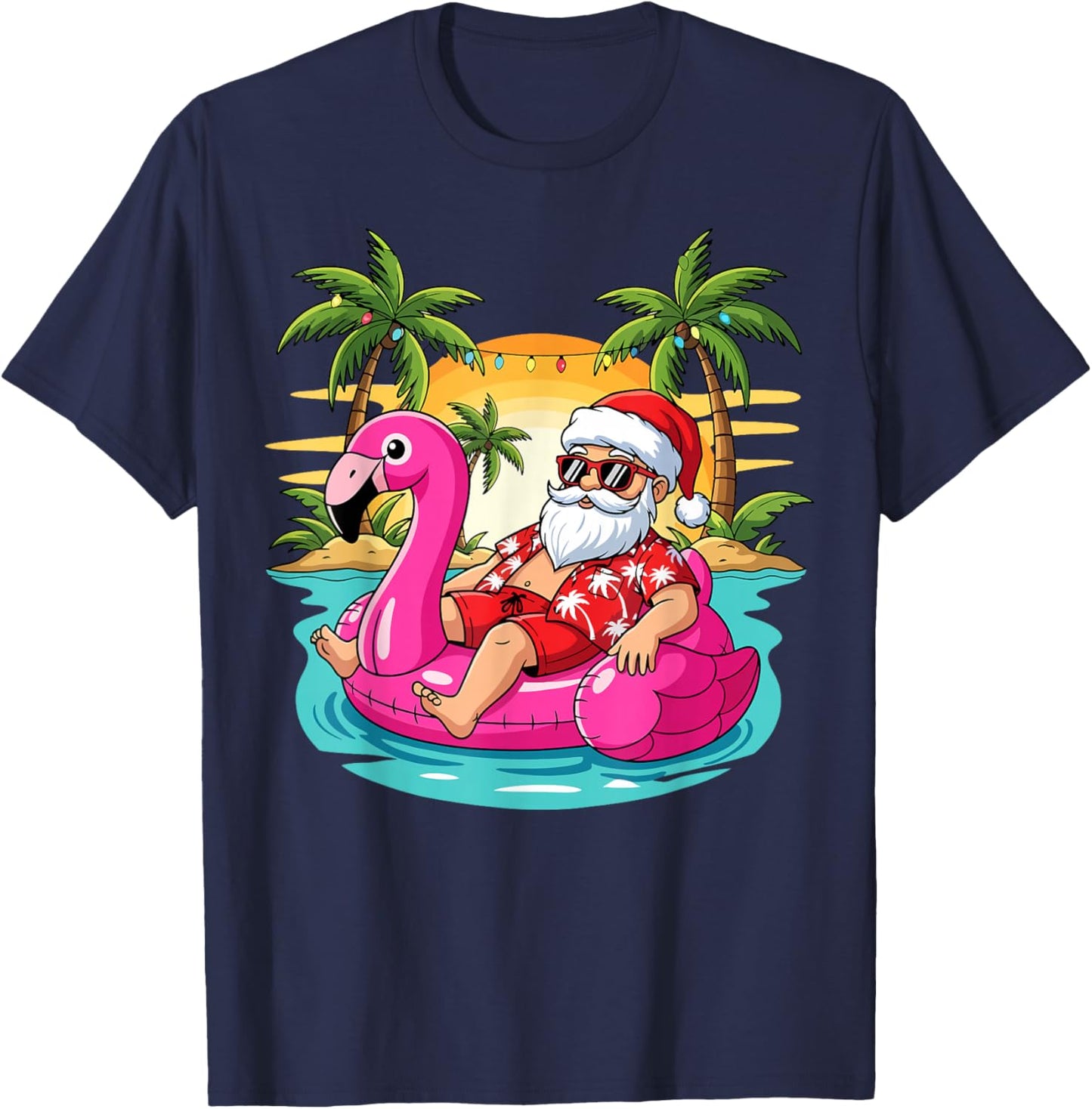 Amazing Xmas Christmas July Summer Design T-Shirt - T-Shirt | Navy