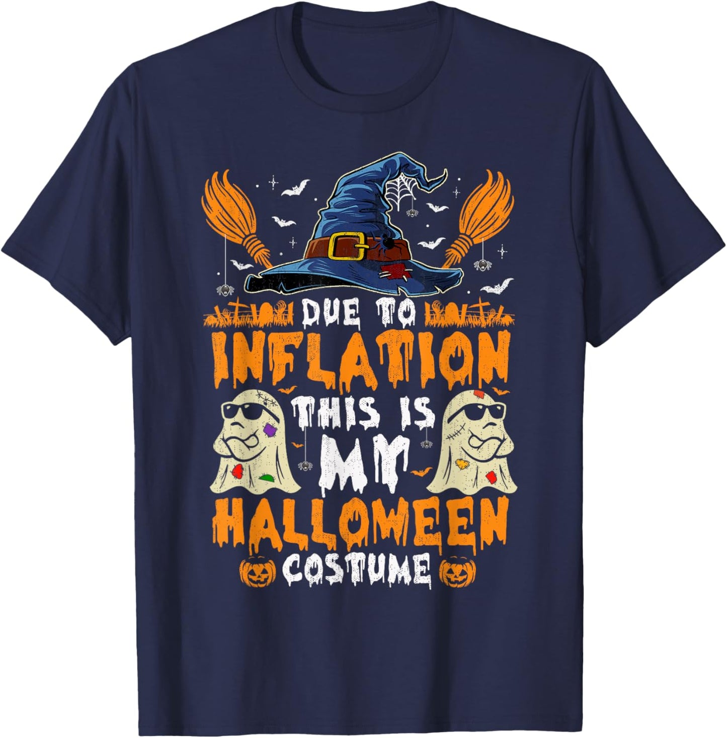 Due To Inflation This Is My Halloween Costume T-Shirt - T-Shirt | Navy