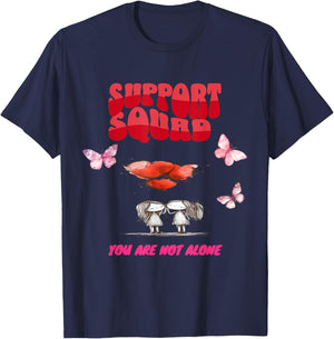Breast Cancer Support Squad Awareness Men Women Kids T-Shirt - T-Shirt | Navy