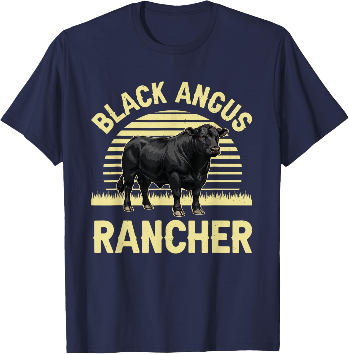 Funny Black Angus Art Women Angus Cattle Rancher T-Shirt - T-Shirt | Navy