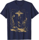 Retro UFO Possum Graphic T-Shirt - T-Shirt | Navy