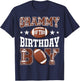 Grammy Of The Birthday Boy Football Game Day T-Shirt - T-Shirt | Navy
