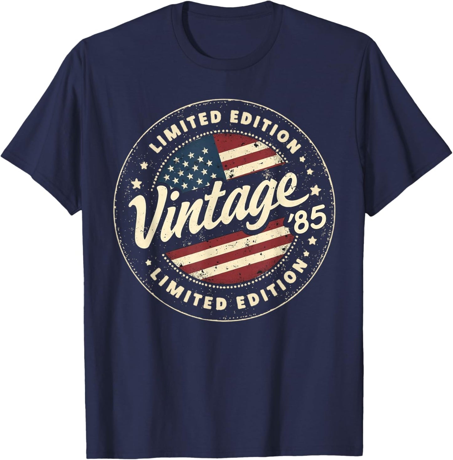 Vintage 40th birthday men Born 1985 40 years old Bday T-Shirt - T-Shirt | Navy