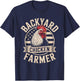Backyard Chicken Farmer American Flag Patriotic Farmer T-Shirt - T-Shirt | Navy