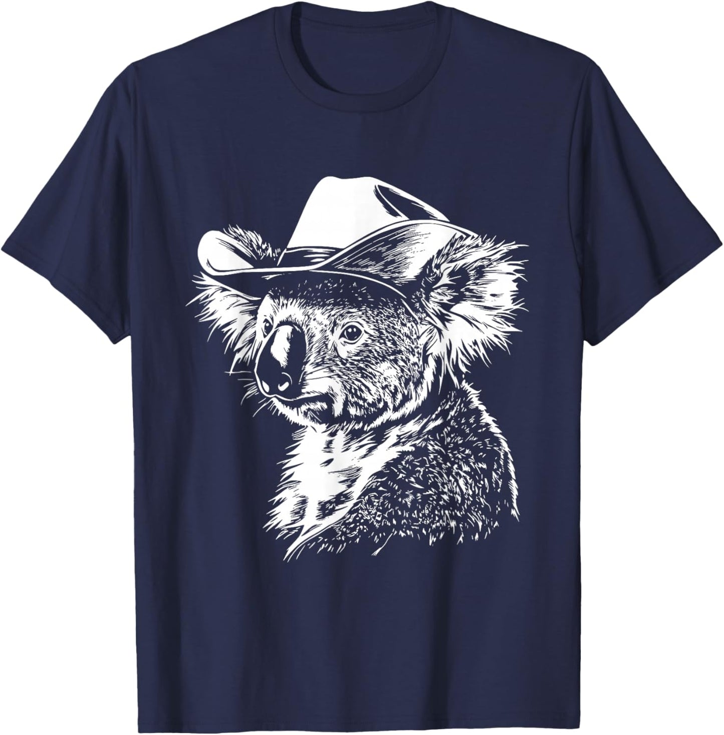 Koala Cowboy Hat T-Shirt - T-Shirt | Navy