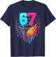 67 Basketball Ice Cream Drip Six Seven Bball T-Shirt - T-Shirt | Navy