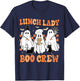 Lunch Lady Boo Crew Ghost Chef Funny Cafeteria Worker Staff T-Shirt - T-Shirt | Navy