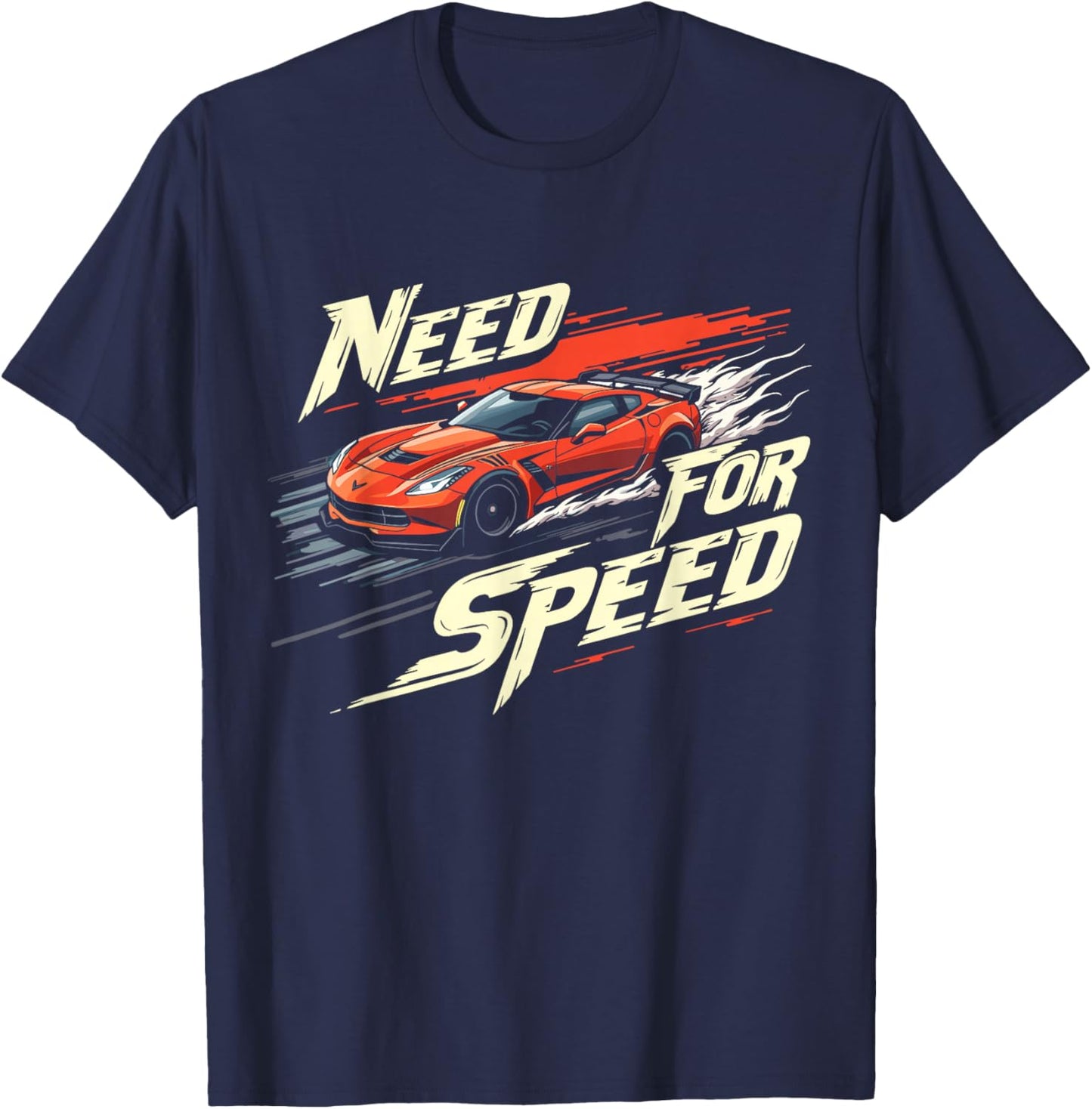 Need for Speed High-Octane Racing Graphic Design T-Shirt - T-Shirt | Navy