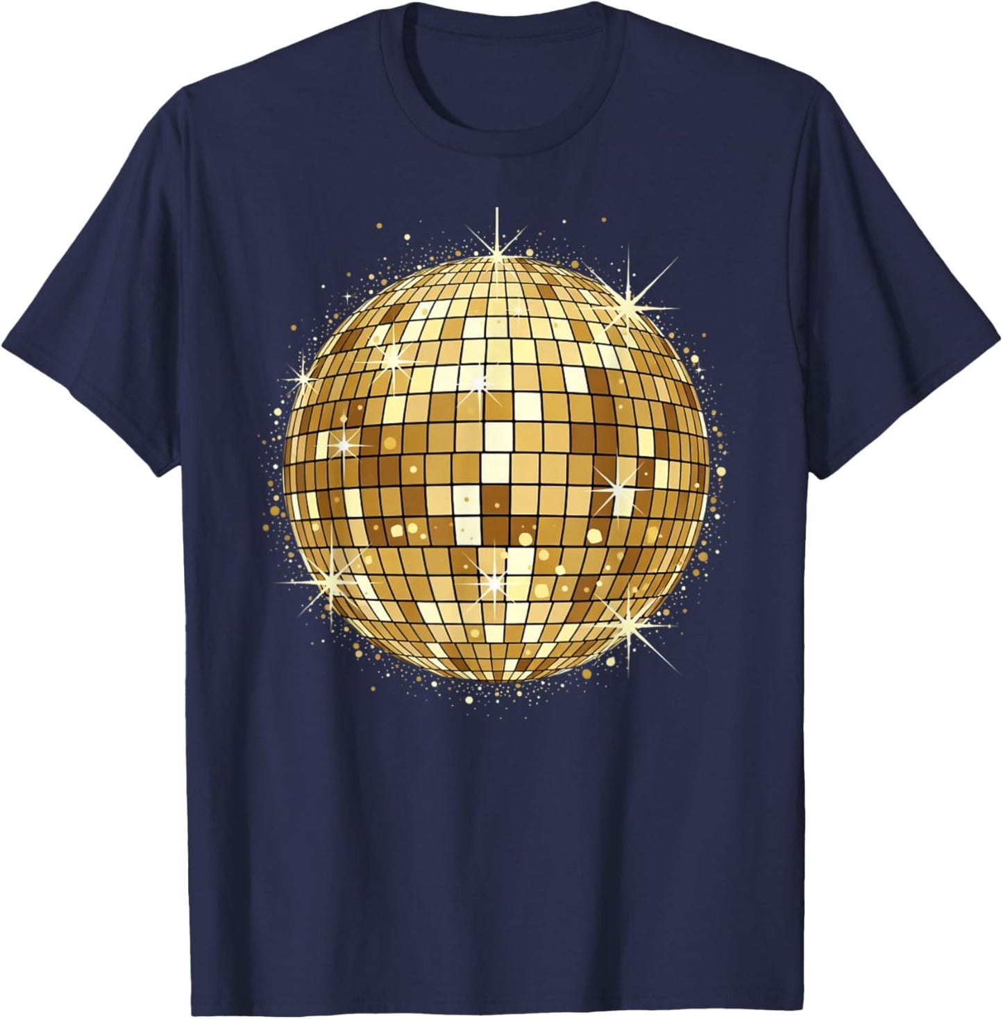 Retro Party Disco Ball T-Shirt - T-Shirt | Navy