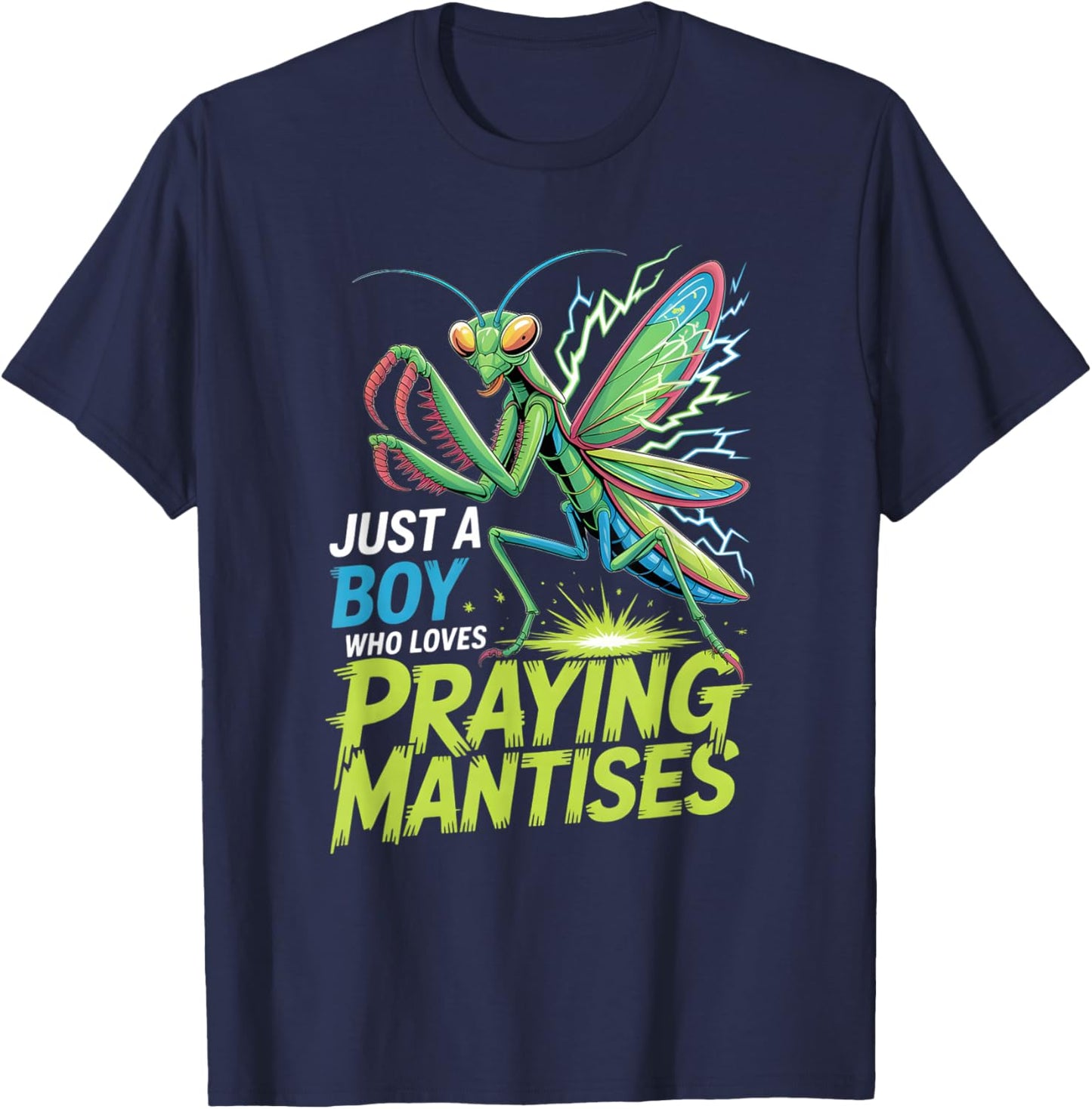 Boys Praying Mantis T-Shirt - T-Shirt | Navy