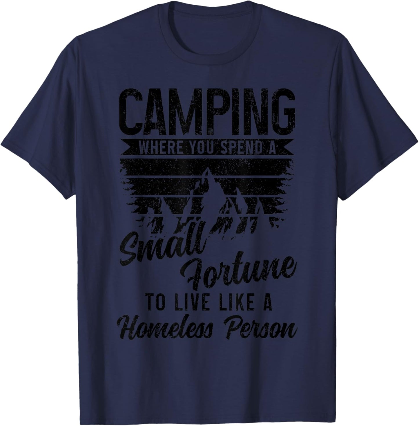 Camping Funny Camper T-Shirt - T-Shirt | Navy