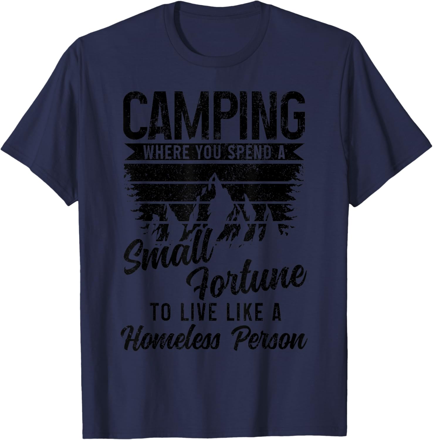Camping Funny Camper T-Shirt - T-Shirt | Navy