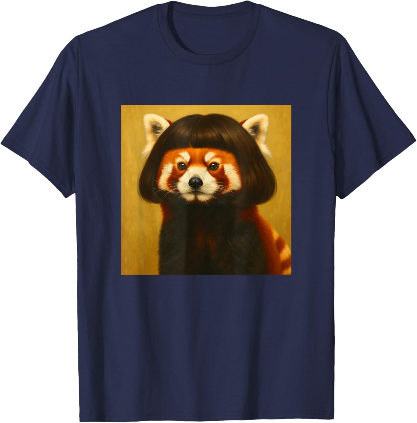 Funny Red Panda Bob Haircut Meme Women Kids T-Shirt - T-Shirt | Navy
